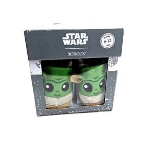 Star Wars Collection Robeez Size 6/12m Soft Soles Leather Green Unisex Boy Girl